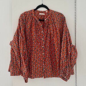 Doen Jane Blouse Calico Canyon Blooms Cotton Top Size M